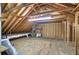 Spacious attic featuring exposed rafters and ample room for storage or renovation at 115 Old Postern Rd, Summerville, SC 29483
