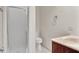 Bathroom features a glass-door shower and neutral finishes at 115 Old Postern Rd, Summerville, SC 29483