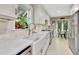 Bright kitchen with white cabinets, marble countertops, and stainless steel appliances at 1199 Parkway Drive, Mount Pleasant, SC 29464