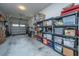 Spacious garage with shelving units for storage, offering ample space at 1253 Dingle Rd, Mount Pleasant, SC 29466