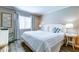 Bright bedroom with coastal decor and ample natural light at 1400 Ocean Blvd # 106B, Isle of Palms, SC 29451