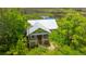 Aerial view of the house surrounded by lush greenery at 1520 Regimental Ln, Johns Island, SC 29455
