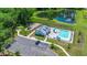 Aerial view showcasing a neighborhood pool and clubhouse, perfect for community gatherings at 1950 Parish House Cir, Johns Island, SC 29455