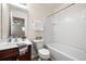 Bathroom with single sink vanity and combined tub and shower at 199 Decatur Dr, Summerville, SC 29486