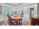 This dining room boasts hardwood floors, natural light, and classic decor, perfect for entertaining at 206 President Cir, Summerville, SC 29483