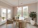 Bright dining area with a glass-top table, modern chairs, and a view of the outdoor space at 2703 Grange Cir, Summerville, SC 29486