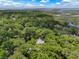Aerial view of a home surrounded by lush trees, overlooking a scenic marsh and waterway at 3125 Privateer Creek Rd, Seabrook Island, SC 29455