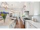 Spacious kitchen with stainless steel appliances, island, and hardwood flooring throughout at 371 Bridgetown Pass, Mount Pleasant, SC 29464