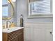 Tastefully decorated bathroom with vanity, contemporary fixtures, and a decorative mirror at 4 Line St, Charleston, SC 29403