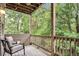Secluded balcony with wooded view featuring two chairs, providing a cozy outdoor retreat at 4630 Palm View Cir, North Charleston, SC 29418