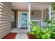 Charming front porch featuring a white railing and a view of the home's entrance at 4752 Trailside Ct # B, North Charleston, SC 29418