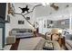 Cozy living room with modern decor, hardwood floors, and unique decorative wall art at 4752 Trailside Ct # B, North Charleston, SC 29418
