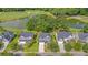 Charming neighborhood featuring well-maintained homes, lush lawns, and tree-lined streets near a golf course and pond at 5256 Mulholland Dr, Summerville, SC 29485