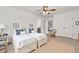 Charming bedroom with two twin beds, nautical decor, and an adjoining bathroom at 528 Fern Tree Dr, Summerville, SC 29486