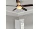 Elegant ceiling fan with integrated lighting mounted on a white ceiling, adding both function and style at 528 Fern Tree Dr, Summerville, SC 29486