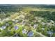 Aerial view showcases the home's desirable location on a tree lined street at 634 Lynne Ave, Charleston, SC 29412