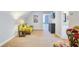 Bright living room with a view of the bedroom and bathroom, plus a comfortable couch and stylish furnishings at 634 Lynne Ave, Charleston, SC 29412