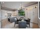 Bright, eat-in kitchen features a center island, modern appliances, and ample cabinet space at 79 Trailing Vine Way, Kiawah Island, SC 29455