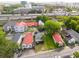 An aerial view of a neighborhood with quaint homes and easy access to urban amenities and the bridge at 9 F St, Charleston, SC 29403