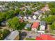 Aerial neighborhood shot, showcasing the close-knit community feel with lots of trees and charming rooftops at 9 F St, Charleston, SC 29403