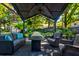 Relaxing outdoor gazebo with comfortable seating and outdoor furniture, perfect for entertaining in the backyard at 102 Cottonwood Dr, Summerville, SC 29483