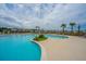 Resort-style pool with palm trees and comfortable lounge chairs, offering a luxurious and relaxing experience at 109 Lyra Ln, Summerville, SC 29486