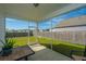 Inviting screened porch with views of the backyard and neighborhood at 109 Lyra Ln, Summerville, SC 29486