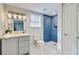 Updated bathroom with a modern vanity, toilet, and walk-in tiled shower at 1525 Westmoreland Ave, Charleston, SC 29412