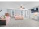 Expansive bedroom features great natural light and neutral colored walls and carpet at 158 Balsam Cir, Summerville, SC 29485