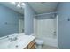 Bathroom features a vanity with a sink, toilet, and bathtub with shower at 1629 Jorrington Street St, Mount Pleasant, SC 29466