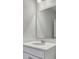 Bathroom vanity with modern fixtures, countertop, and a mirror at 214 Bilge Rd, Ridgeville, SC 29472