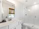Clean bathroom featuring modern fixtures, white subway tile shower, and neutral color tones at 2356 Hut Creek Rd, Johns Island, SC 29455