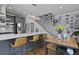 Open kitchen features stainless appliances, island seating, and easy access to stairs at 3 1/2 Maranda Holmes St # B, Charleston, SC 29403