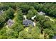 An aerial view of a beautiful single Gathering home nestled in a lush wooded lot with a private pool at 3171 Pignatelli Cres, Mount Pleasant, SC 29466
