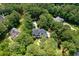 Expansive aerial view of a home surrounded by lush green trees, featuring a private pool and well-manicured lawn at 3171 Pignatelli Cres, Mount Pleasant, SC 29466