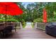 Deck and backyard pool area, with patio furniture and mature landscaping at 3171 Pignatelli Cres, Mount Pleasant, SC 29466