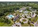 An aerial view of the community pool and clubhouse area with various seating and sunbathing options at 3171 Pignatelli Cres, Mount Pleasant, SC 29466