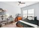 Cozy bedroom featuring a ceiling fan, carpet, and comfortable furnishings, creating a relaxing atmosphere at 347 Ripple Park Dr, Summerville, SC 29486