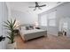 Bright bedroom with neutral tones, carpet floors, a ceiling fan and natural light at 347 Ripple Park Dr, Summerville, SC 29486