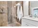 Beautiful bathroom showcasing a glass shower, tiled walls, a vanity, and modern fixtures at 3789 Tupelo Branch Row, Mount Pleasant, SC 29429