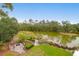 Scenic backyard with lush greenery, manicured landscaping, and tranquil lake views at 391 Evian Way, Mount Pleasant, SC 29464