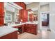 Bathroom with and sinks and dark wood cabinetry at 391 Evian Way, Mount Pleasant, SC 29464