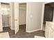 Bathroom with double sinks, a shower, and three doorways at 407 Thomaston Ave, Summerville, SC 29485