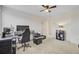 Bedroom featuring carpet flooring, neutral walls, natural light, and a work area at 494 Pender Woods Dr, Summerville, SC 29486