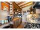 Kitchen featuring wood cabinets and countertops with open shelves at 520 E Huron Ave, Folly Beach, SC 29439
