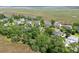 Aerial view of a beautiful neighborhood with tree-lined streets and stunning marsh views at 578 Island Walk East, Mount Pleasant, SC 29464