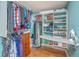 Organized walk-in closet with built-in shelving at 762 Swanson Ave Ave, Charleston, SC 29412