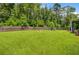 Large backyard surrounded by a wood fence with a swing set at 9808 Wooden Pestle Way, Ladson, SC 29456