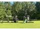 Backyard playground with swing set and climbing structure on grassy lawn at 1173 Penny Creek Dr, Ruffin, SC 29475