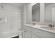 Bathroom featuring a double vanity with chrome fixtures and a shower with a tub at 143 Haventree Ct, Summerville, SC 29486